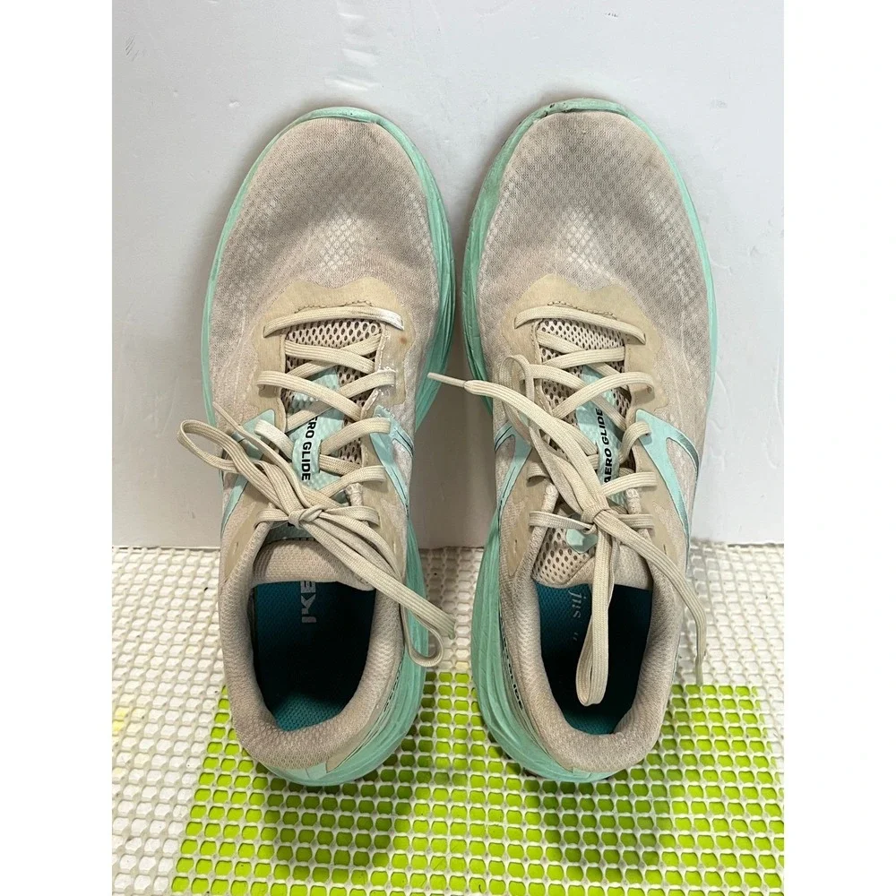 Salomon Aero Glide Running Shoes Men's 10.5 Cream Mint Green 471226 Energy Foam